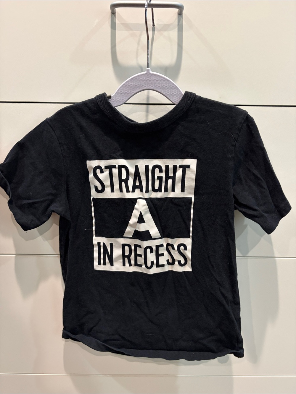 The Children's Place Black Short-Sleeve Graphic Tee - Straight A In Recess